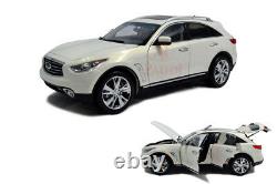 118 1/18 Infiniti QX70 SUV Diecast Miniature Model Car Gifts White Vehicle Toy