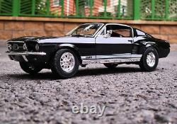 118 Alloy Diecast 1967 Mustang GTA Fastback Metal Toy Car Vehicle Model Gifts