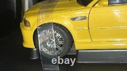118 BMW M3 E46 AutoArt Coupe Yellow Diecast Car Model Car Toy Car