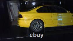 118 BMW M3 E46 AutoArt Coupe Yellow Diecast Car Model Car Toy Car