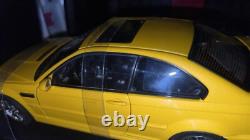 118 BMW M3 E46 AutoArt Coupe Yellow Diecast Car Model Car Toy Car
