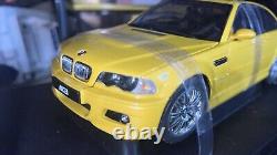 118 BMW M3 E46 AutoArt Coupe Yellow Diecast Car Model Car Toy Car