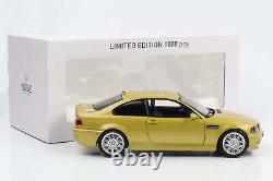 118 Bmw M3 E46 Coupe 2000 Yellow Metallic Norev New OVP 183000