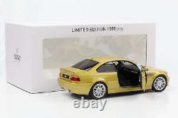 118 Bmw M3 E46 Coupe 2000 Yellow Metallic Norev New OVP 183000
