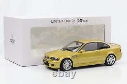 118 Bmw M3 E46 Coupe 2000 Yellow Metallic Norev New OVP 183000