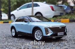 118 Cadillac LYRIQ Electric vehicle Diecast Metal Car Model Toys Gifts Blue