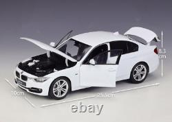 118 Diecast Toy BMW 335I Car Model Alloy White Vehicle Metal Birthday Gift New