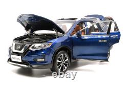118 Nissan Rogue 2019 SUV Diecast Metal Model Car Vehicle Collection Toys Blue