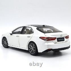 118 Paudi Toyota Camry 2021 White Diecast Model Car Vehicle Collection Gift