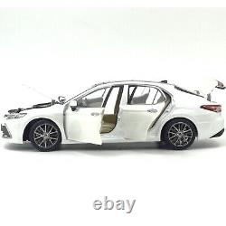 118 Paudi Toyota Camry 2021 White Diecast Model Car Vehicle Collection Gift