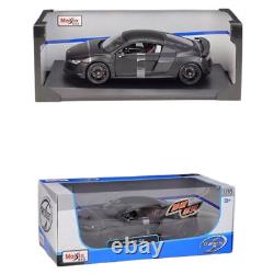 118 Scale Audi R8 GT Black Alloy Diecast Model Car Toy Vehicle Collection Kids