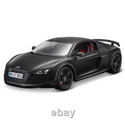 118 Scale Audi R8 GT Black Alloy Diecast Model Car Toy Vehicle Collection Kids