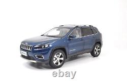 118 Scale Jeep Cherokee 2019Blue Diecast Model Car Collection Gift Children Toy