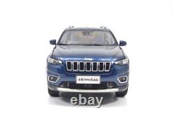 118 Scale Jeep Cherokee 2019Blue Diecast Model Car Collection Gift Children Toy