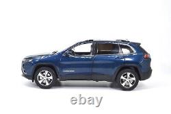118 Scale Jeep Cherokee 2019Blue Diecast Model Car Collection Gift Children Toy