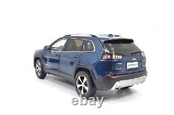 118 Scale Jeep Cherokee 2019Blue Diecast Model Car Collection Gift Children Toy