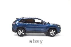 118 Scale Jeep Cherokee 2019Blue Diecast Model Car Collection Gift Children Toy