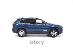 118 Scale Jeep Cherokee Blue Alloy Diecast Model Car Toy Vehicle Collection Kid