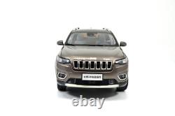 118 Scale Jeep Cherokee Brown Alloy Diecast Model Car Toy Vehicle Collection