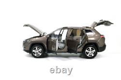 118 Scale Jeep Cherokee Brown Alloy Diecast Model Car Toy Vehicle Collection