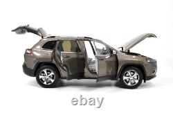 118 Scale Jeep Cherokee Brown Alloy Diecast Model Car Toy Vehicle Collection