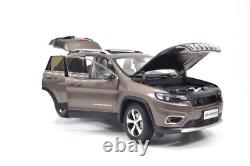118 Scale Jeep Cherokee Brown Alloy Diecast Model Car Toy Vehicle Collection