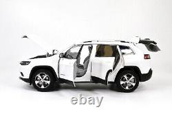 118 Scale Jeep Cherokee White Alloy Diecast Model Car Toy Vehicle Collection