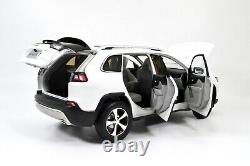118 Scale Jeep Cherokee White Alloy Diecast Model Car Toy Vehicle Collection