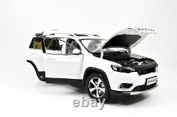 118 Scale Jeep Cherokee White Alloy Diecast Model Car Toy Vehicle Collection