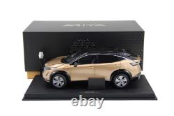 118 Scale Nissan Ariya Gold&Black Diecast Model Car Collectibles Gift Toy Paudi