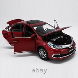 118 Scale Toyota Corolla Hybrid Model Car Metal Diecast Vehicle Collection Red