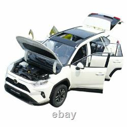 118 Scale Toyota RAV4 SUV Model Car Metal Diecast Vehicle Collection Gift White