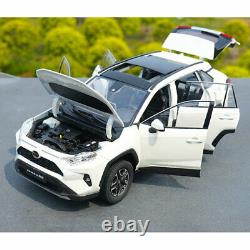 118 Scale Toyota RAV4 SUV Model Diecast Car Toy Vehicle Collection Gift White