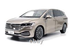 118 Scale VW Viloran MPV Gold Diecast Model Car Collection Gift Children Toy