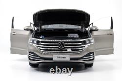118 Scale VW Viloran MPV Gold Diecast Model Car Collection Gift Children Toy