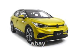 118 Scale Volkswagen ID4X Yellow Diecast Model Car Collection Gift Children Toy