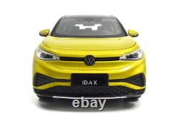 118 Scale Volkswagen ID4X Yellow Diecast Model Car Collection Gift Children Toy