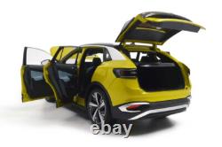 118 Scale Volkswagen ID4X Yellow Diecast Model Car Collection Gift Children Toy