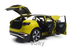 118 Scale Volkswagen ID4X Yellow Diecast Model Car Collection Gift Children Toy