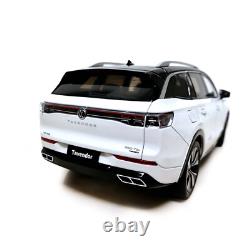 118 Scale Volkswagen Teramont White Diecast Model Car Collection Gift Children
