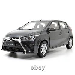 118 Toyota Yaris L 2014 Gray Diecast Miniature Metal Model Car Collection Gift