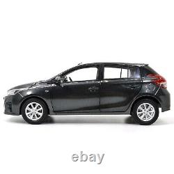 118 Toyota Yaris L 2014 Gray Diecast Miniature Metal Model Car Collection Gift