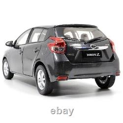 118 Toyota Yaris L 2014 Gray Diecast Miniature Metal Model Car Collection Gift