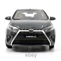 118 Toyota Yaris L 2014 Gray Diecast Miniature Metal Model Car Collection Gift