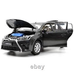 118 Toyota Yaris L 2014 Gray Diecast Miniature Metal Model Car Collection Gift