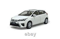 118 Toyota Yaris L 2014 White Diecast Miniature Model Car Metal Vehicle Toy