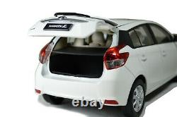 118 Toyota Yaris L 2014 White Diecast Miniature Model Car Metal Vehicle Toy