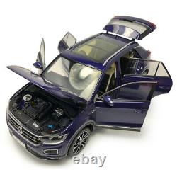 118 VW T-ROC SUV Off-road Car Model Alloy Diecast Vehicle Collection Gift Blue