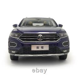 118 VW T-ROC SUV Off-road Car Model Alloy Diecast Vehicle Collection Gift Blue