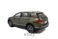 118 Volkswagen Tiguan L 2017 Brown Diecast Miniature Metal Model Car Vehicle Toy